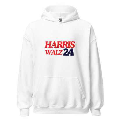 "Harris Walz '24" Hoodie (White)