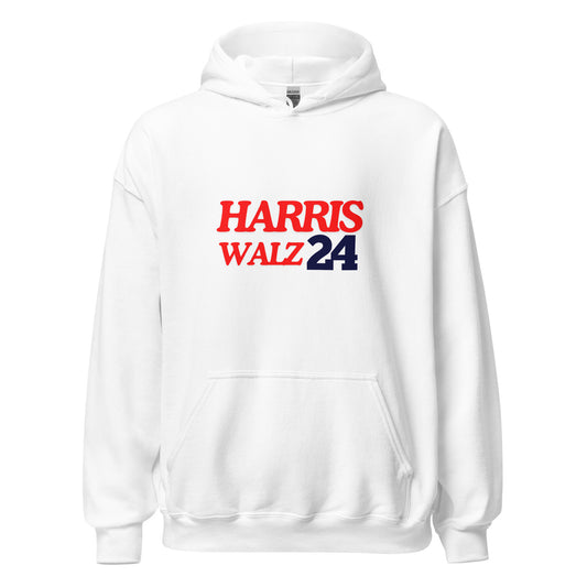 "Harris Walz '24" Hoodie (White)