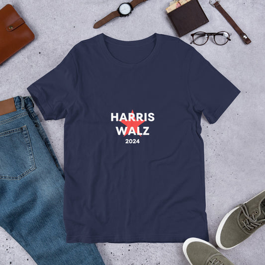 "Harris Walz 2024" T-Shirt (Navy)