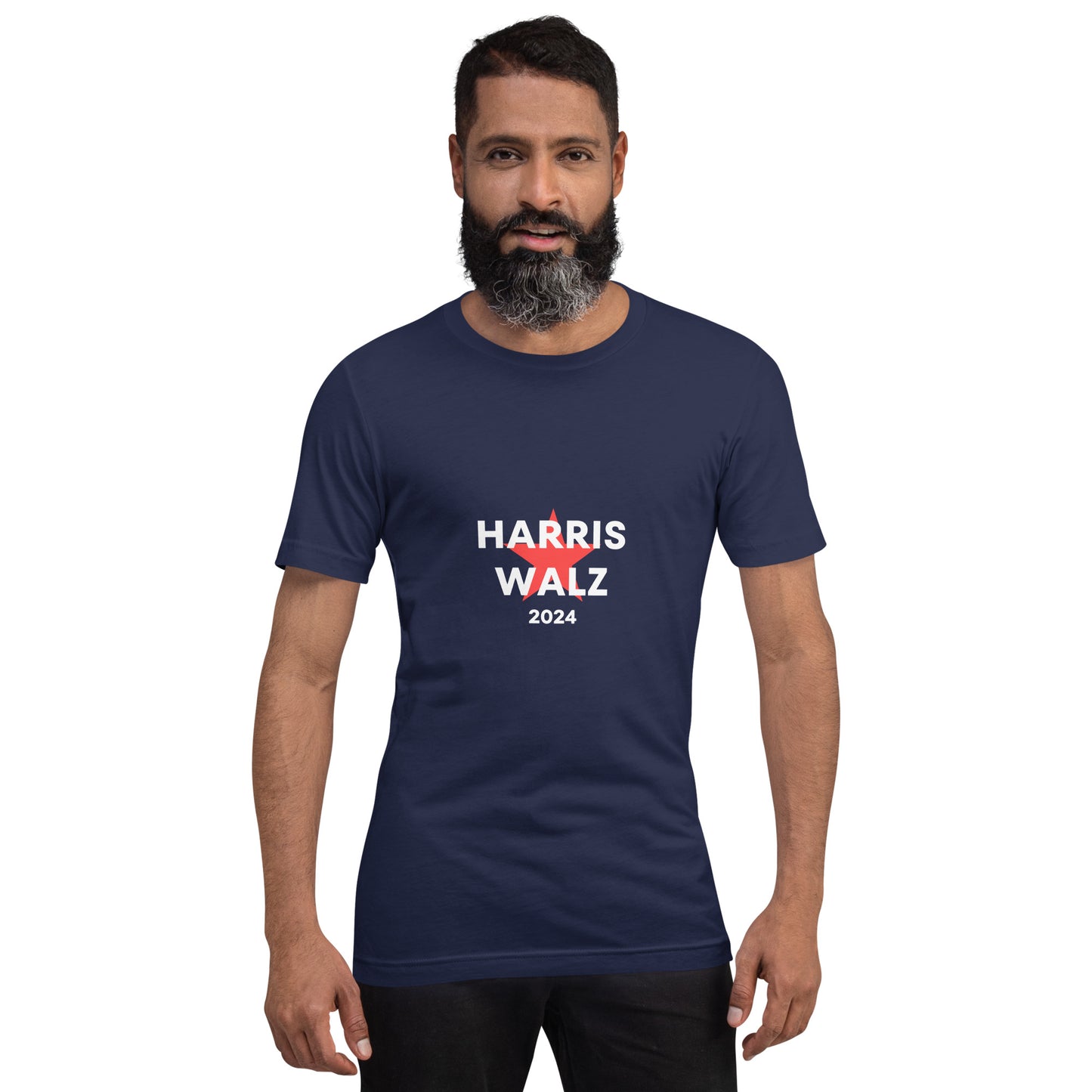 "Harris Walz 2024" T-Shirt (Navy)