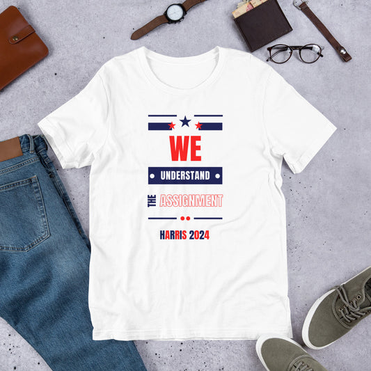 "We Understand the Assignment" Harris 2024 T-Shirt (White)